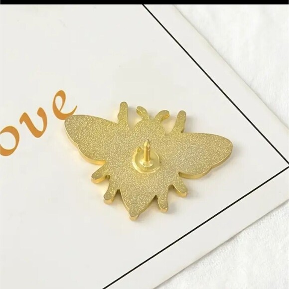 Bee kind honey bee alloy gold insect pin - Picture 3 of 6
